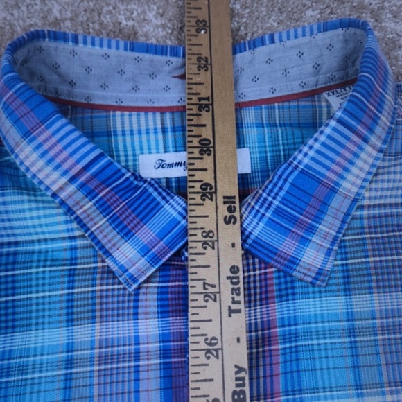 Casual Blue Plaid Long-Sleeve Men’s Shirt - Picture 5 of 5